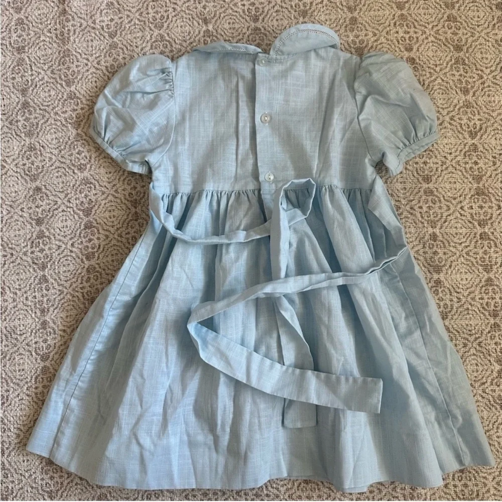 Carriage boutique vintage smocked collard dress size 24mo - Picture 8 of 10